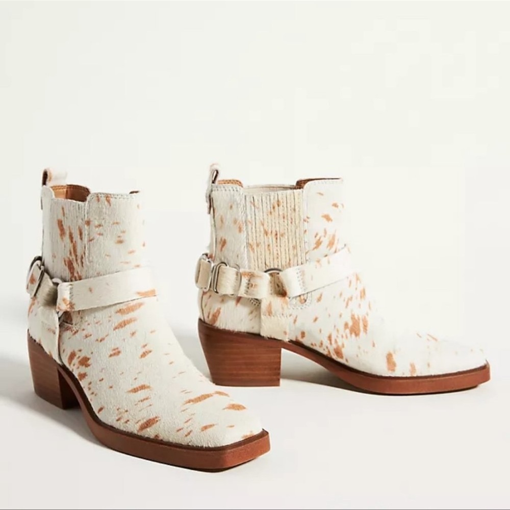 Anthropologie Sam Edelman Bellamie Calf Hair Ankle Boots 11 New no box - Picture 2 of 7